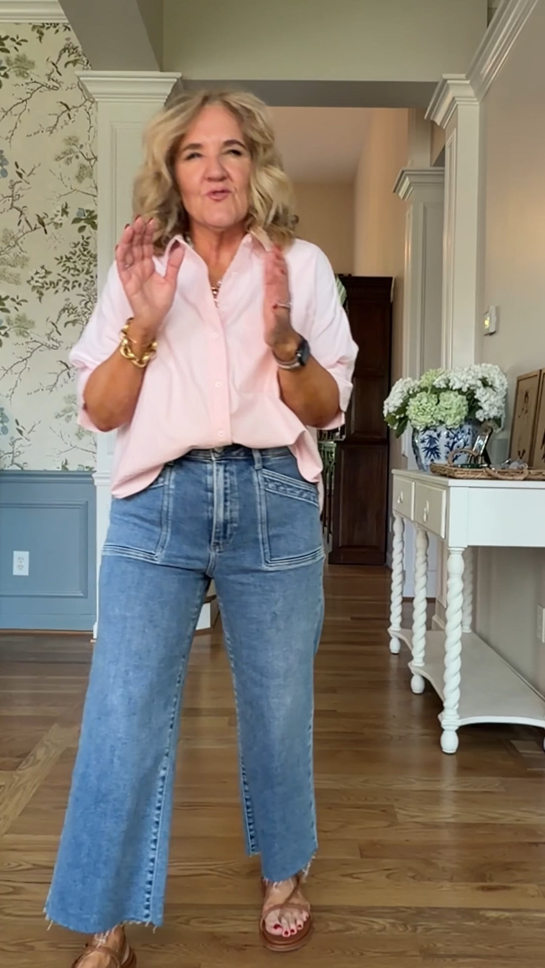 25% off my favorite premium denim. I’m wearing a 29 petite 
Top is a favorite. Comes in different colors too. I size down to a small.

#LTKSaleAlert #LTKOver40 #LTKPetite