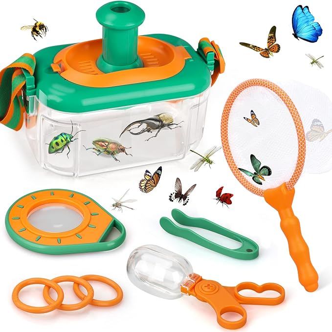 TOY Life Bug Catcher Kit for Kids, Bug Catching Kit with Butterfly Net, Critter Keeper, Magnifyin... | Amazon (US)