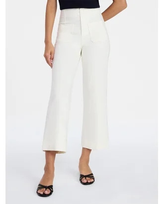 Time and Tru Women's Patch Pocket Ponte Knit Pants, 28" Inseam, Sizes 0-20 | Walmart (US)