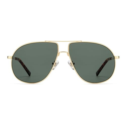 OUWEN Vintage Oversized Green Aviator Sunglasses for Men Polarized OW2230B | Amazon (US)