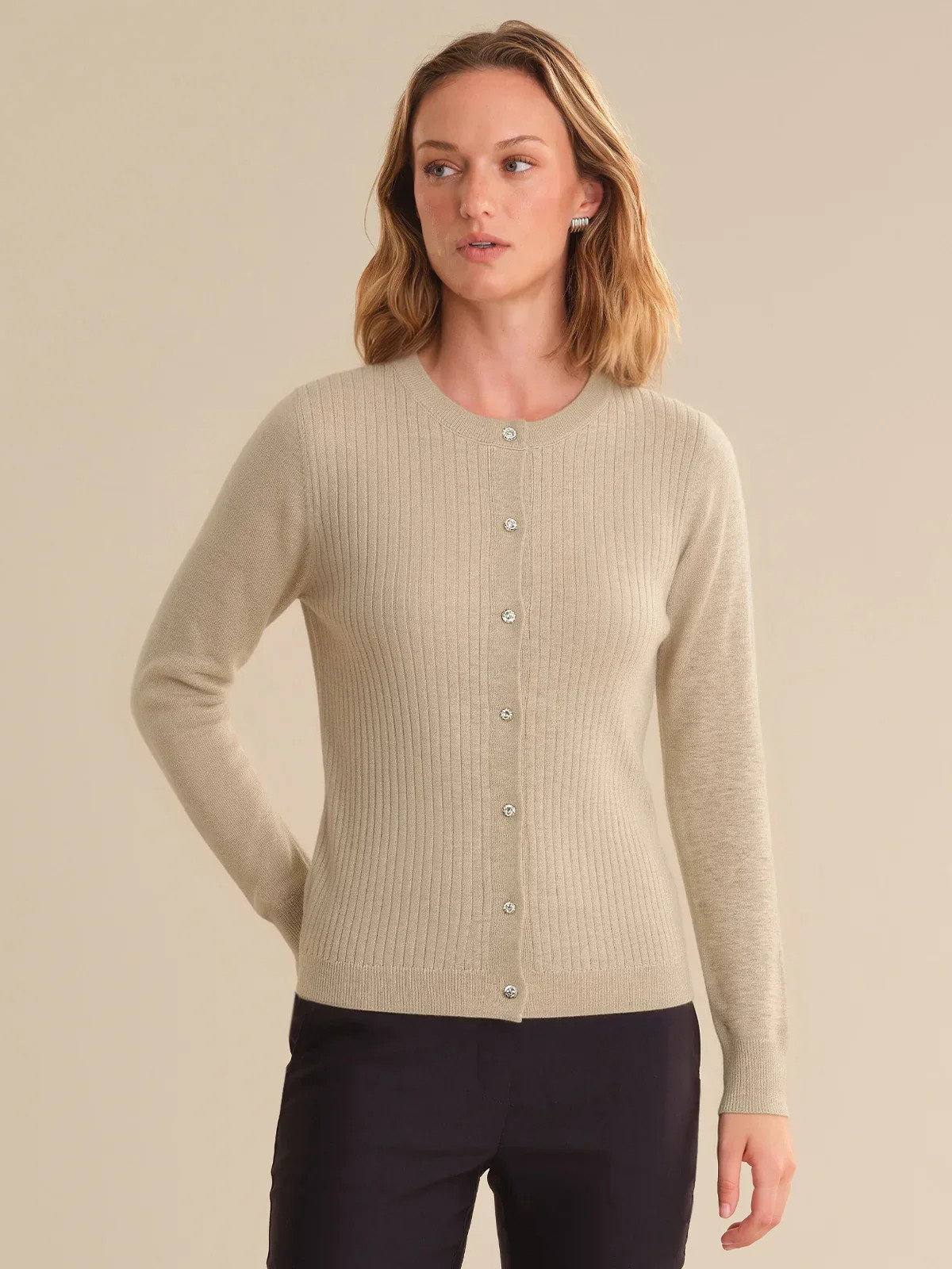 89th & Madison Rib Button Front Cardigan | 89th + Madison