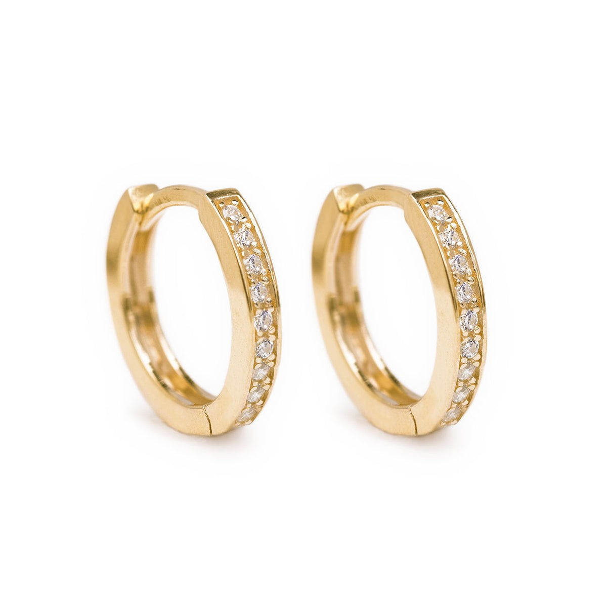 Classic Pave Huggie Hoops | AMY O