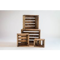 Handmade Rustic Nesting Wooden Crate Set - Farmhouse Display Boxes Perfect For Country Wedding Décor | Etsy (US)