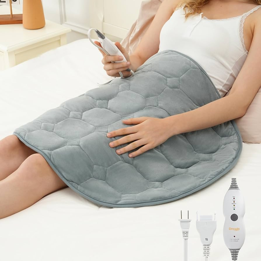 Drewin Weighted Heating Pad for Relax and Calm, Velvet-Soft 7 lbs Electric Lap Blanket for Neck S... | Amazon (US)