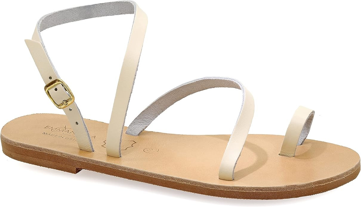 Emmanuela Ancient Greek Handmade Leather Flat Sandals, Quality Summer Shoes for Women with adjust... | Amazon (US)
