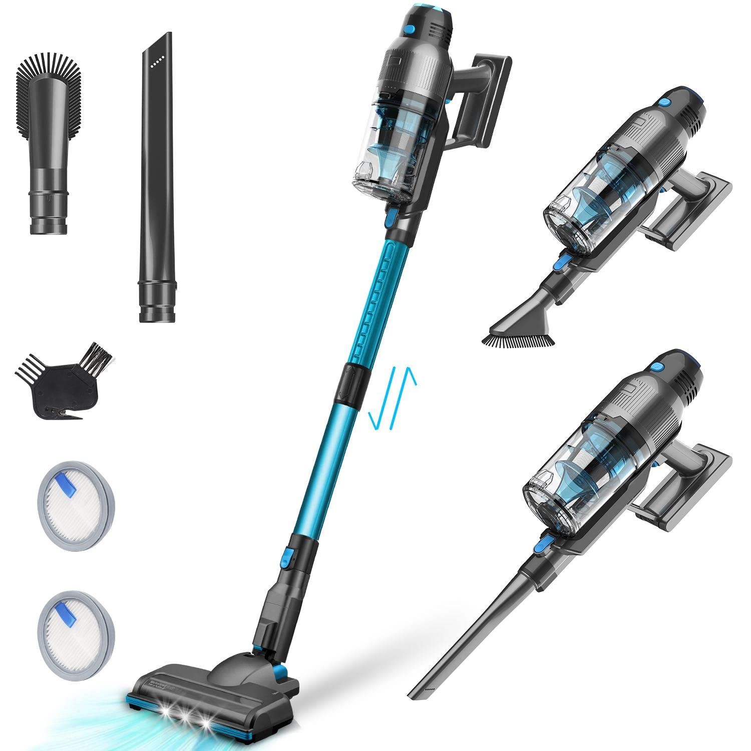 Syvio Cordless Vacuum Cleaner, Stick Vacuum with 22Kpa Stronger Suction, Max 40Min Runtime, Upright  | Amazon (US)