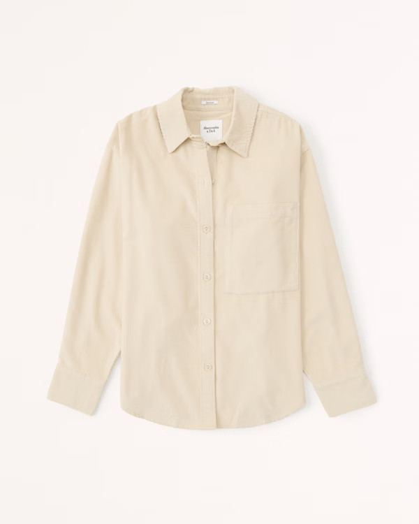 Oversized Corduroy Shirt Jacket | Abercrombie & Fitch (US)