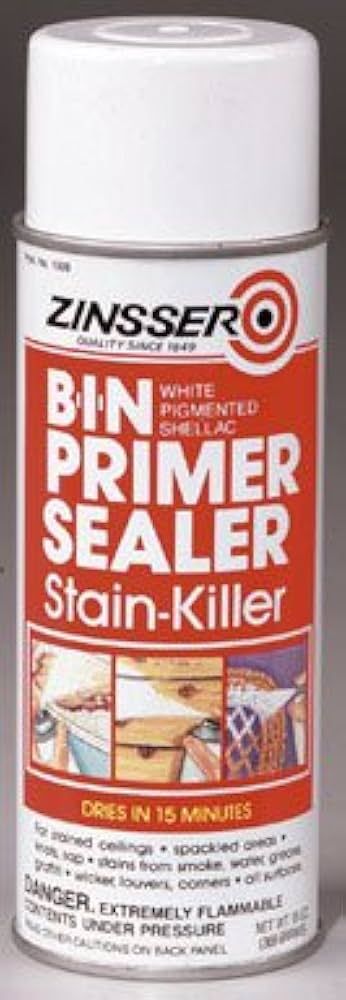 Zinsser BIN Shellac Base Primer-Sealer in White, 369g | Amazon (US)