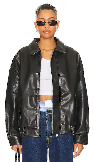 Kenny Bomber in Jet Black | Revolve Clothing (Global)