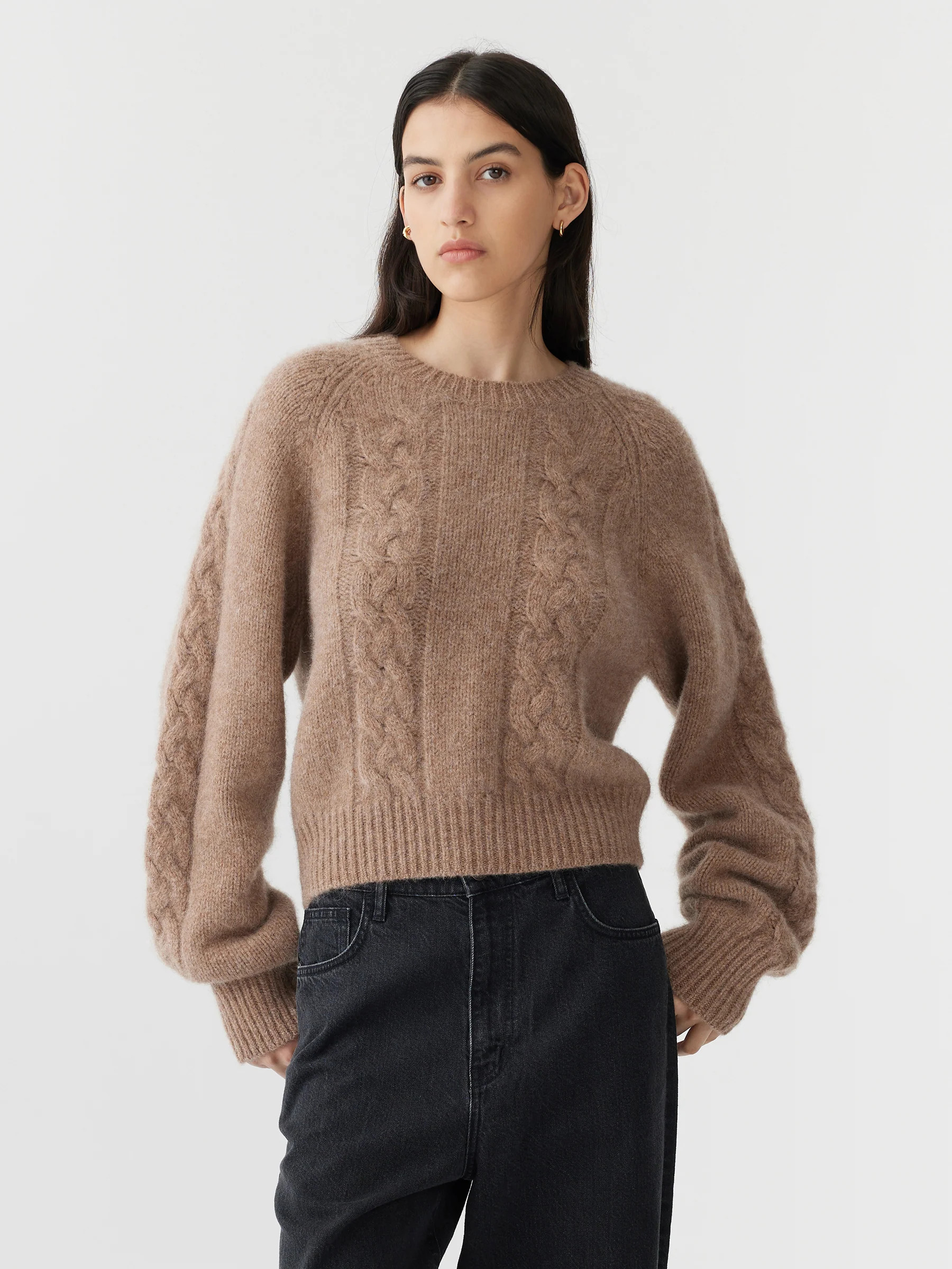 alpaca cashmere cable knit | Bassike