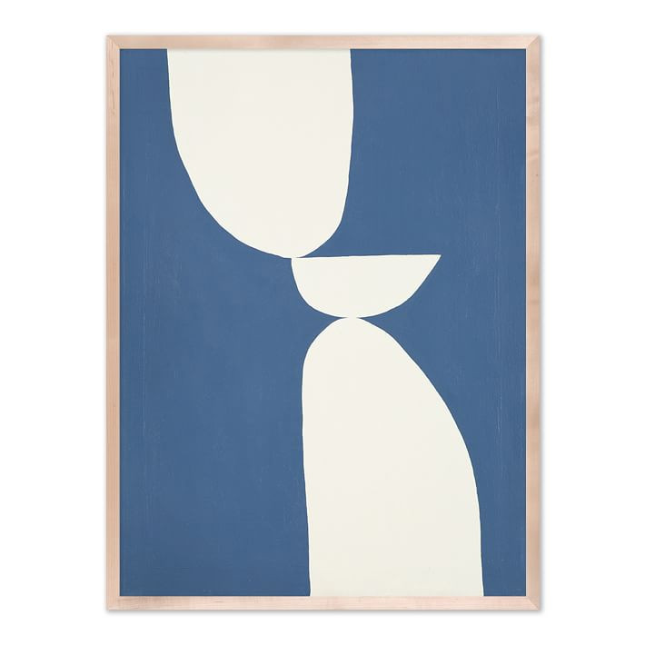 Meditation Blue Framed Wall Art by Erica Hauser | West Elm (US)