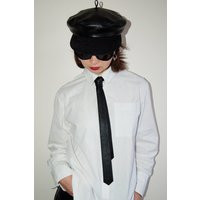 Leather Skinny Neck Tie, Vintage Necktie, Gift For Men, Women, Black, Brown, Father's Day Gift, Weddings, Proms | Etsy (US)