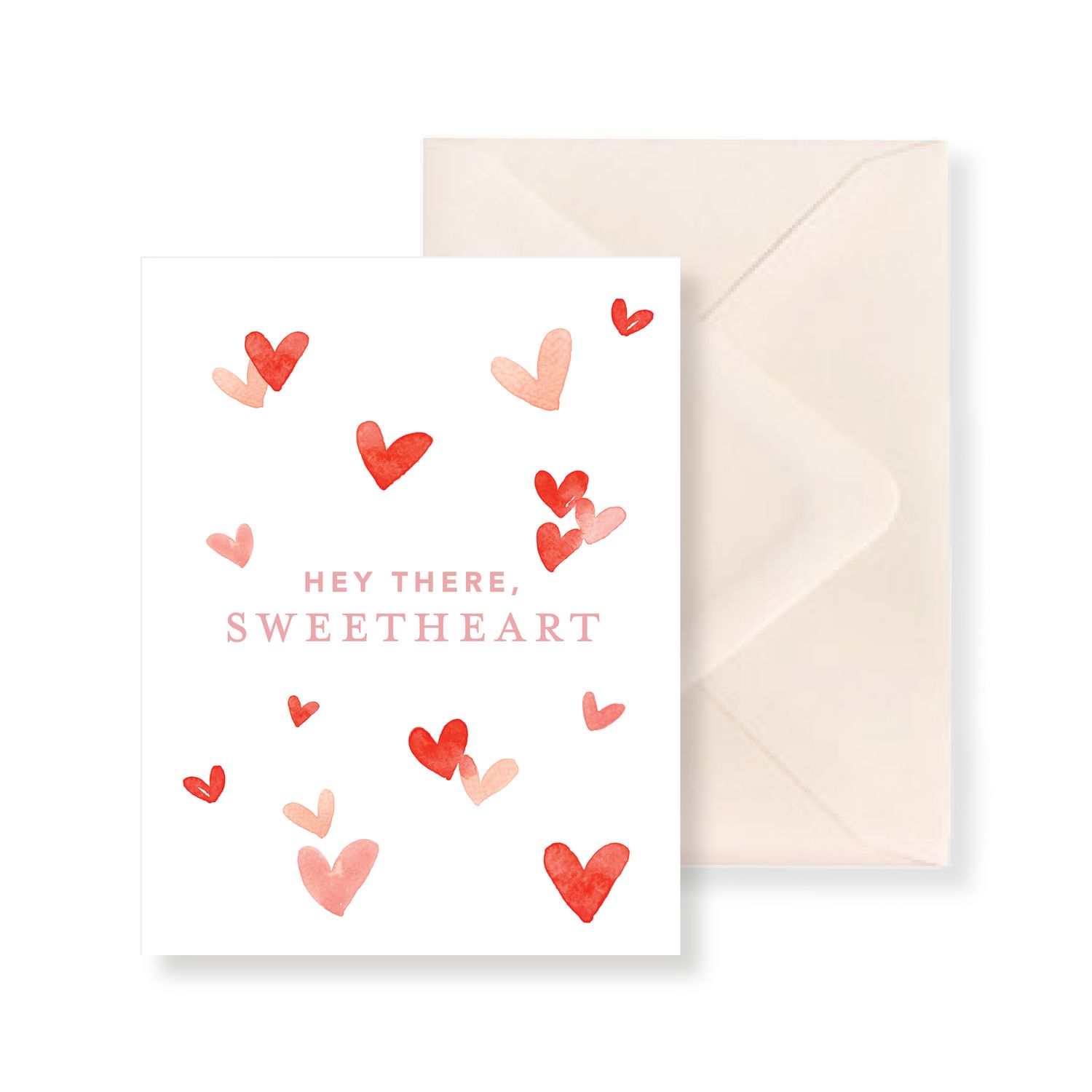 Hey There Sweetheart Watercolor Valentine's Day Greeting Card — Simply Jessica Marie | Simply Jessica Marie