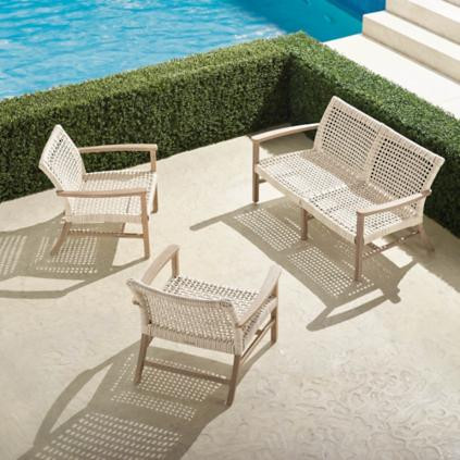 Isola 3-pc. Loveseat Set in Weathered Finish | Frontgate