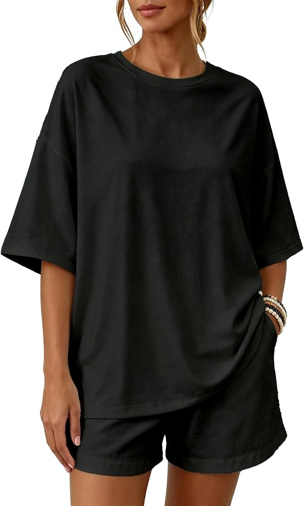 YIOIOIO Womens 2 Piece Summer Matching Outfit Lounge Set with Pockets | Amazon (US)