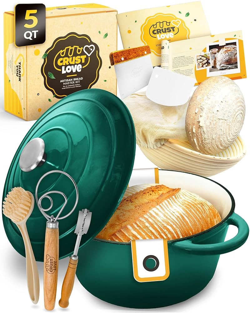 Dutch Oven for Bread Baking - incl. Sourdough Bread-Baking Supplies like Banneton Bread-Proofing ... | Amazon (US)