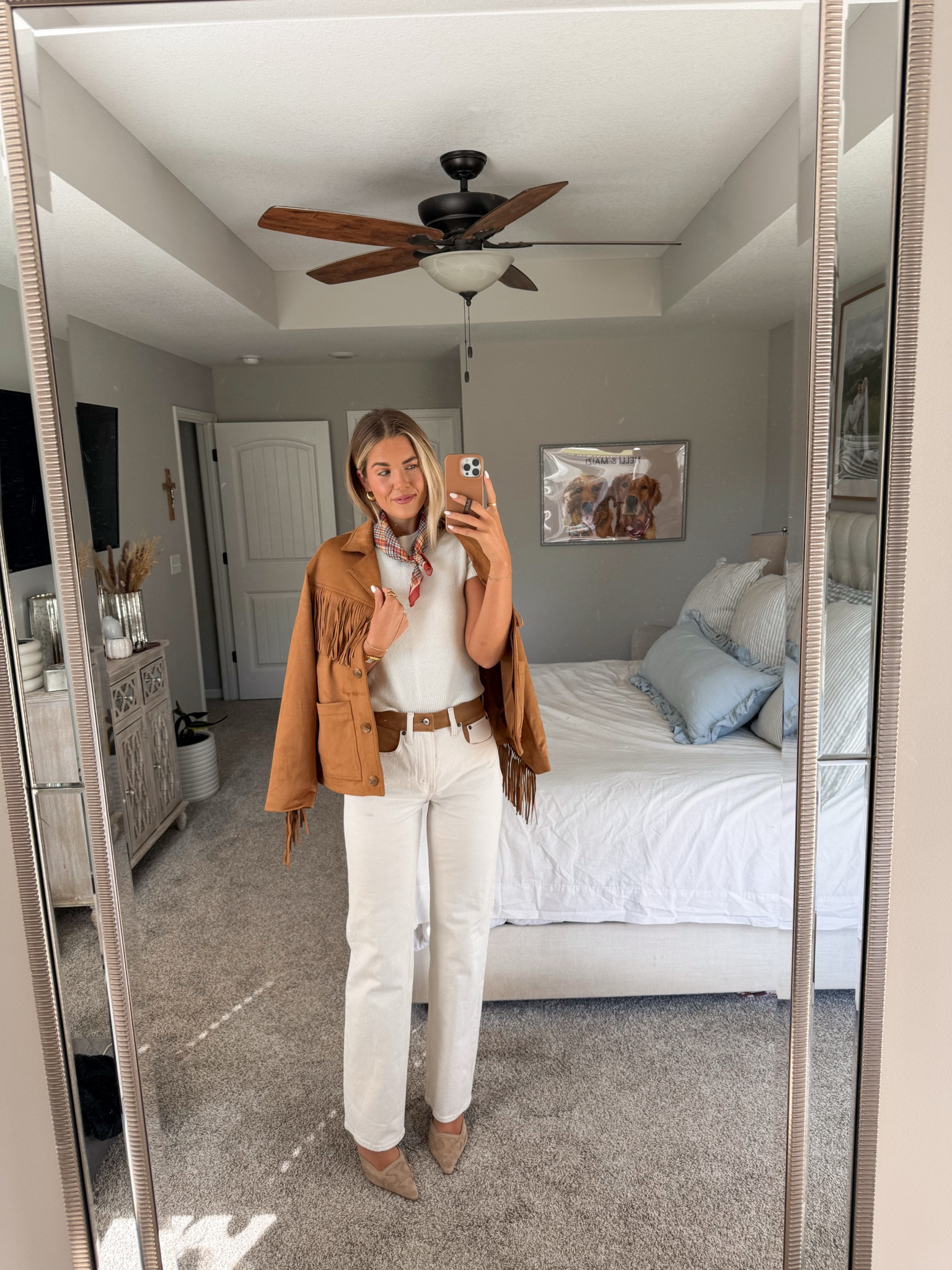 size small in fringe jacket, XS in sweater tee, 26 long in jeans :)

#LTKTall #LTKSaleAlert #LTKStyleTip