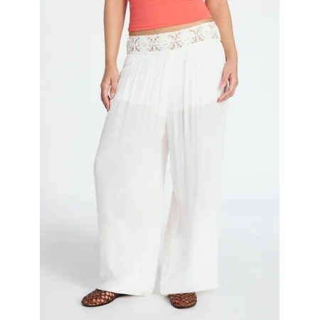 No Boundaries Crochet Waist Beach Pants, Women's XXS-XXL | Walmart (US)