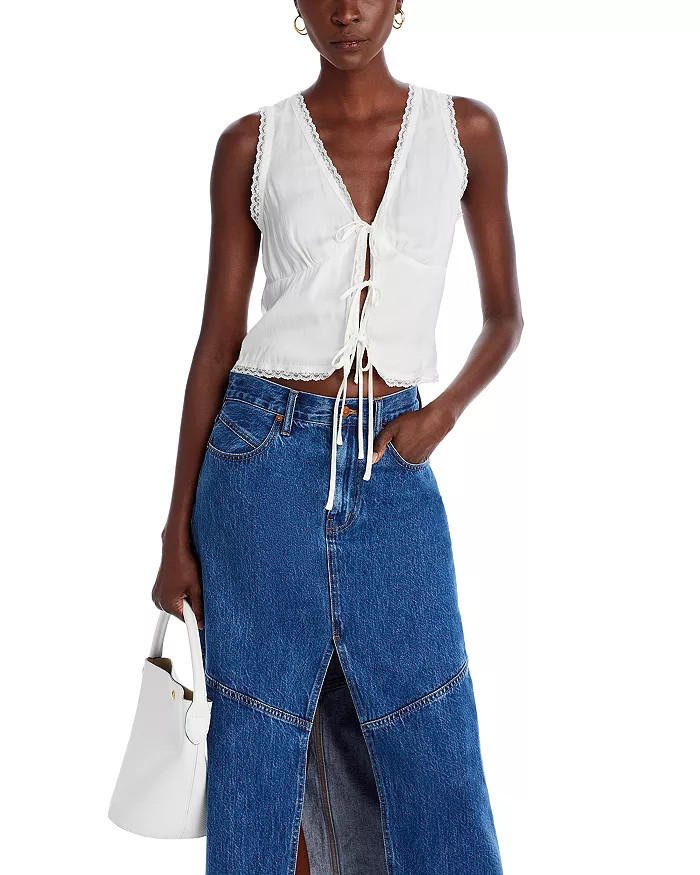 Sleeveless Lace Up Top - 100% Exclusive | Bloomingdale's (US)