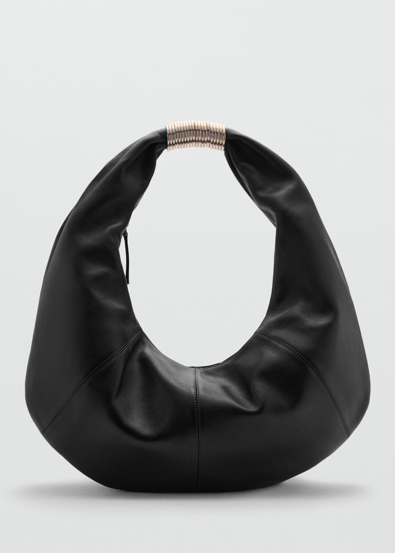 Leather bag with metallic detail | MANGO (US)