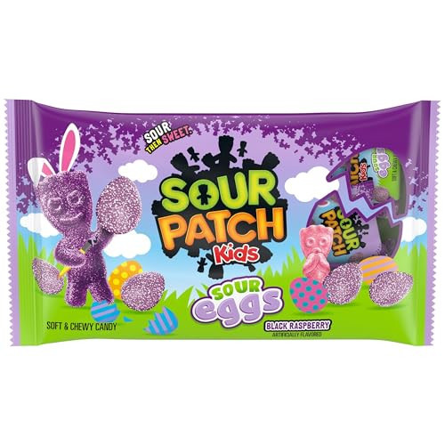 SOUR PATCH KIDS Sour Eggs Soft & Chewy Easter Candy, 18 Snack Packs | Amazon (US)