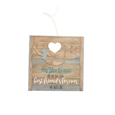 Beachcombers Wood Mermaid / Best Friend Decorative Plaque | Target