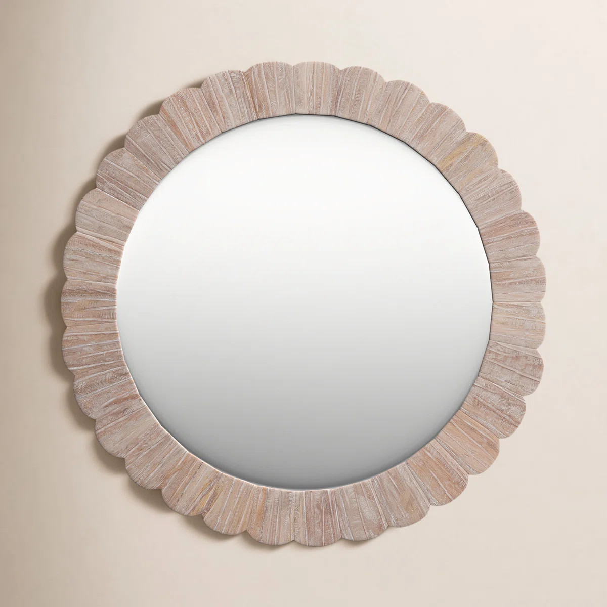 Tait Solid Wood Scalloped Wall Mirror | Wayfair North America