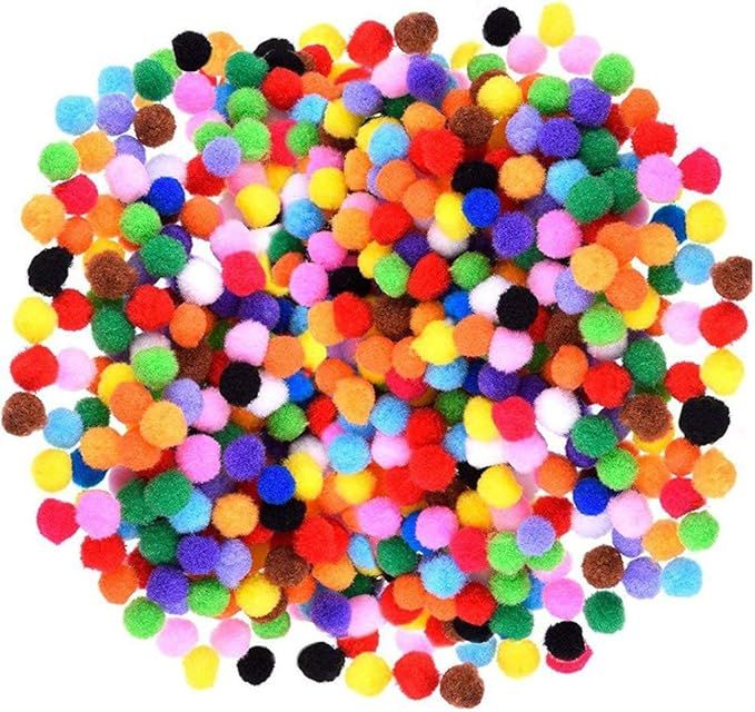 GCOA 4000pcs 1cm Multicolor Pompoms Arts and Crafts Assorted Pom Poms Balls for Hobby Supplies an... | Amazon (US)