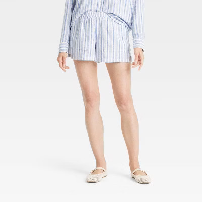 Women's Mid-Rise Linen Pull-On Shorts - Universal Thread™ | Target