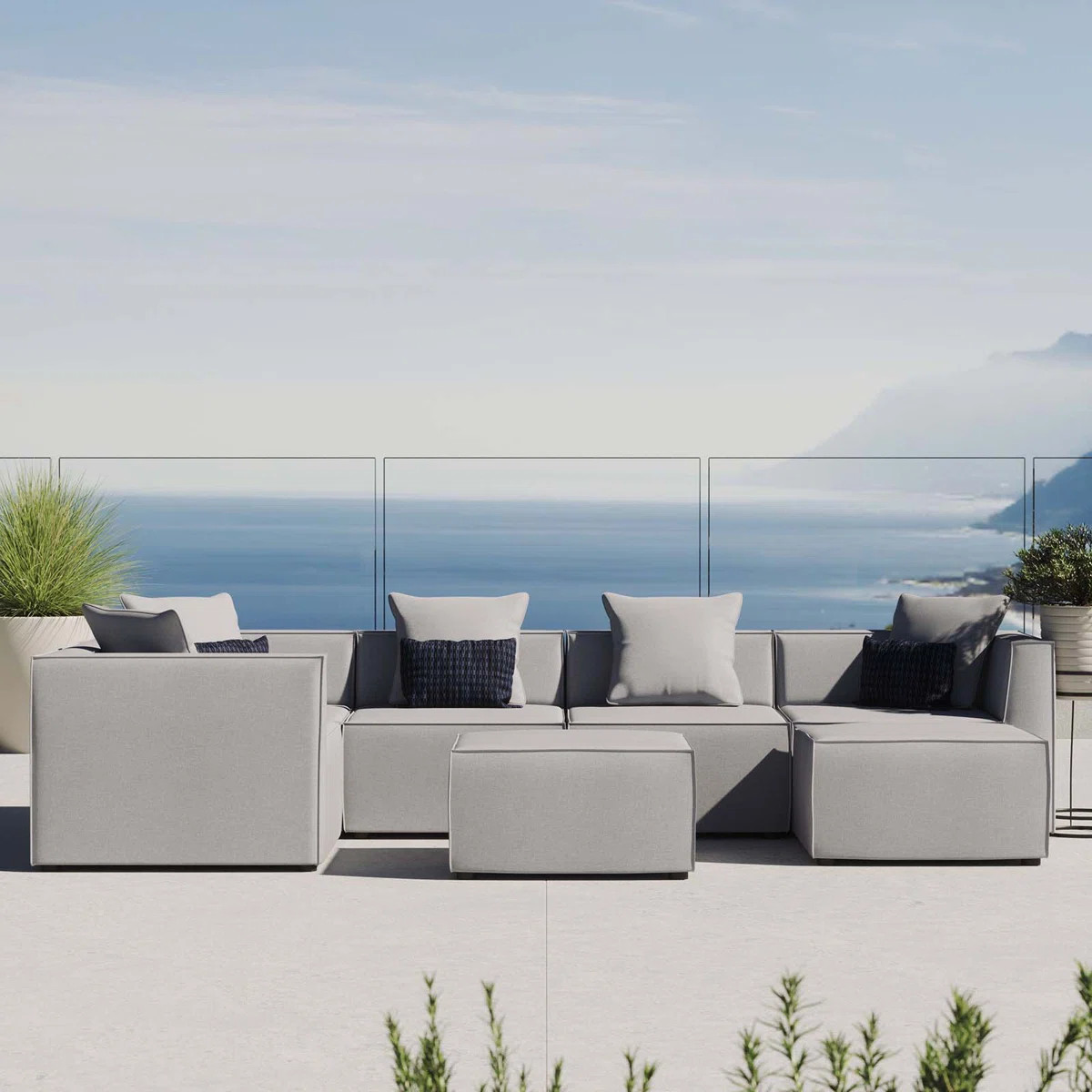 Saybrook Outdoor Patio Upholstered 7-Piece Sectional Sofa | Wayfair North America