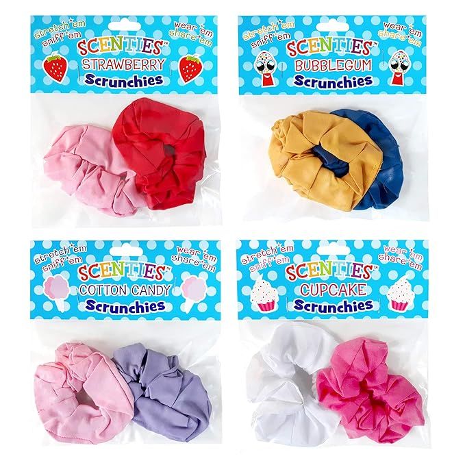 Amazon.com : Scenties Variety Scented Hair Scrunchies For Girls, 2 Pack | Large Colorful Cute Hai... | Amazon (US)