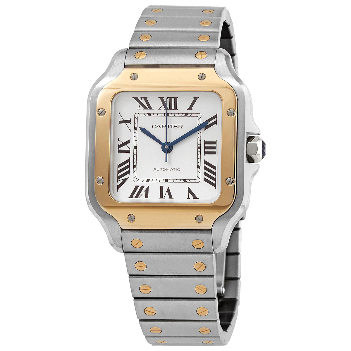 Pre-owned Cartier Santos Automatic Medium Size Silver Dial Ladies Watch W2SA0016 | Jomashop.com & JomaDeals.com