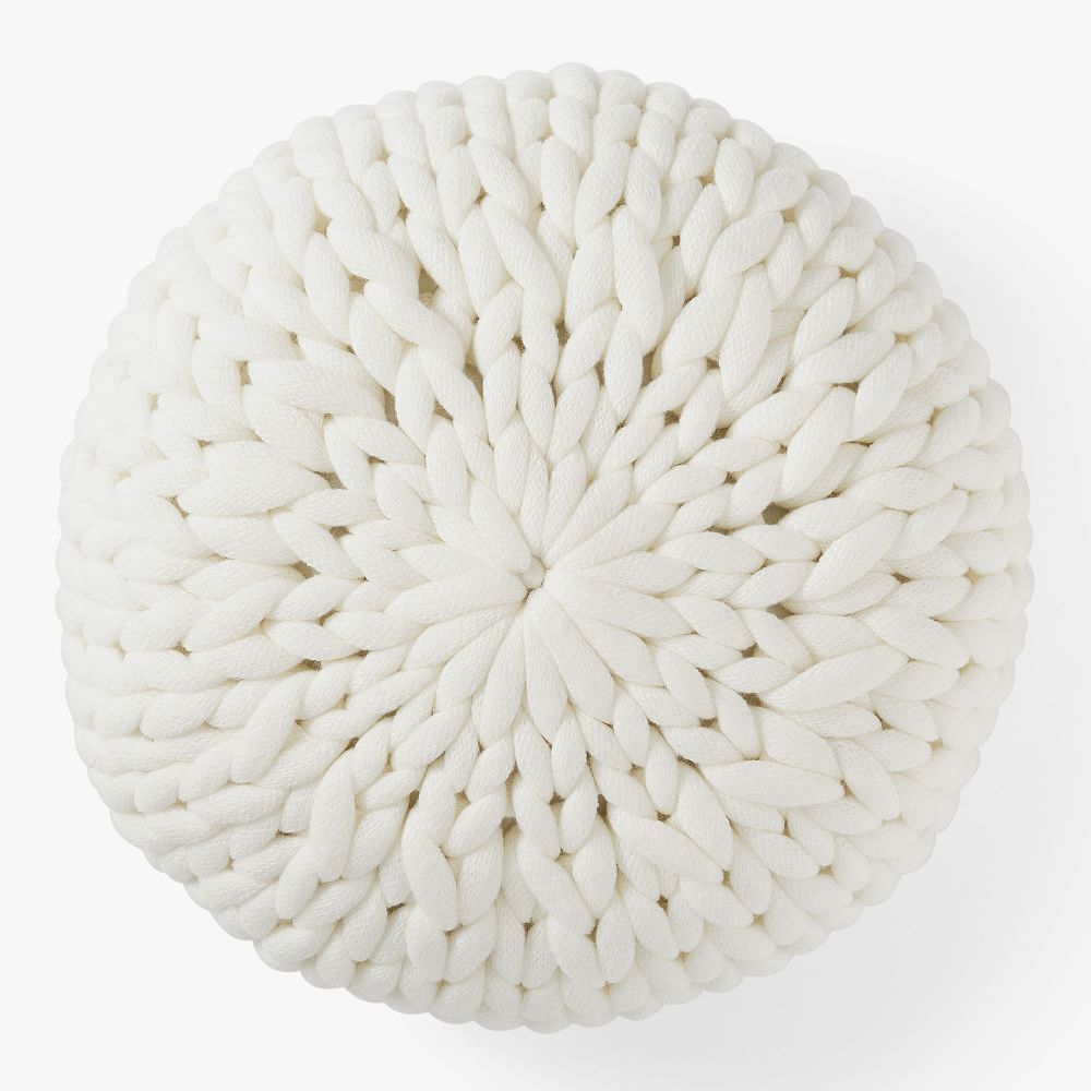 Round Chunky Knit Pillow | Pottery Barn Teen