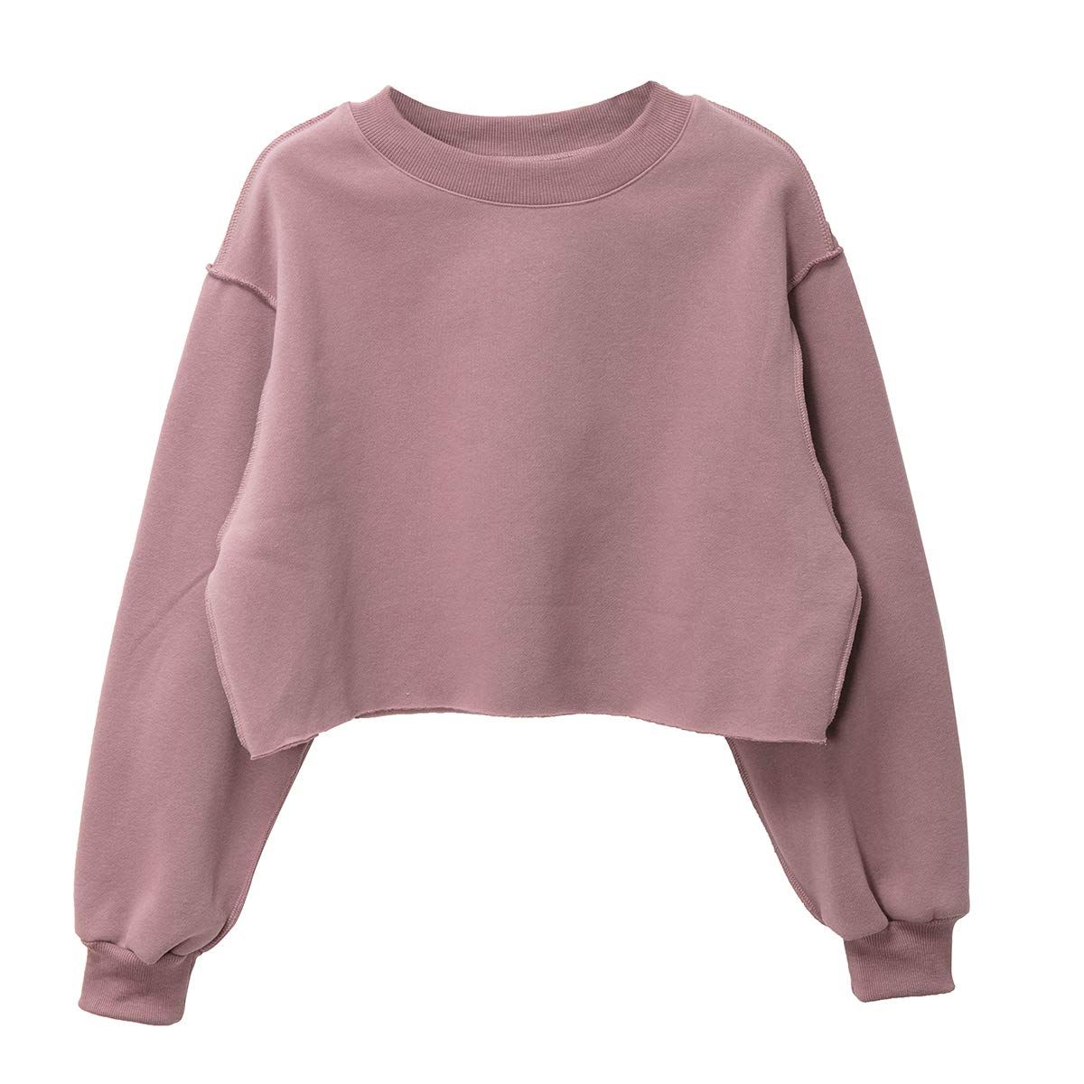 Women Pullover Cropped Hoodies Long Sleeves Sweatshirts Casual Crop Tops for Spring Autumn Winter | Amazon (US)