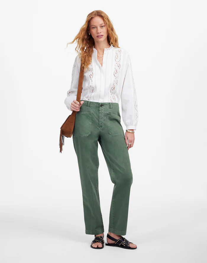 The Taper-Leg Utility Pant in Garment-Dyed Twill | Madewell