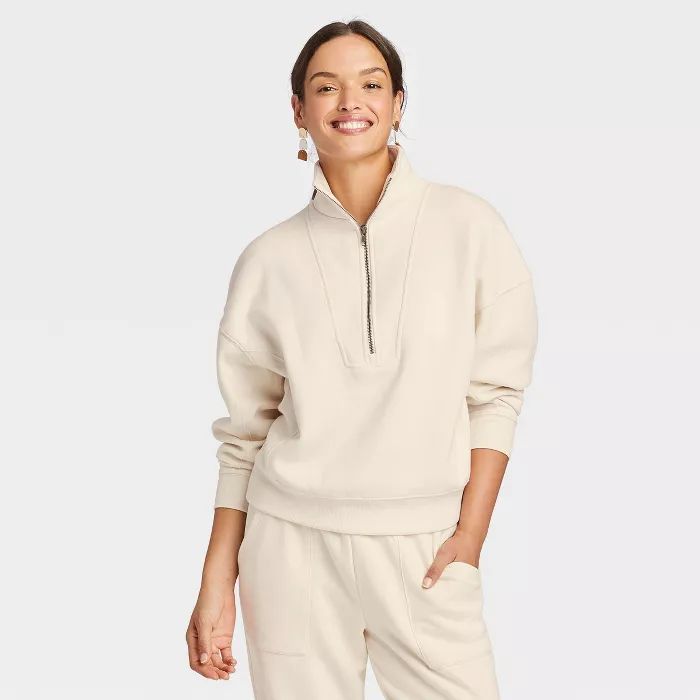 Women's Quarter Zip Sweatshirt - Universal Thread™ | Target