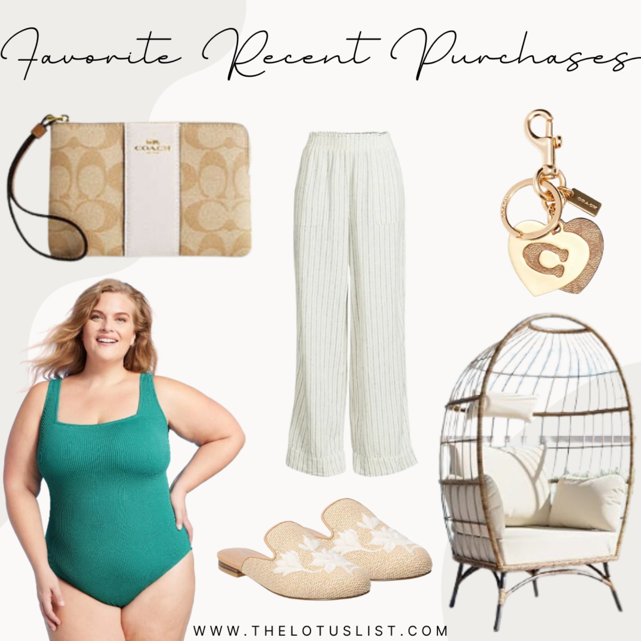 Recent Favorite Purchases 

LTKitbag / LTKhome / ltkfindsunder50 / ltkfindsunder100 / LTKshoecrush / target / target finds / target swim / target swimwear / target style / target sale / sale / sale alert / swim / swimwear / Draper James / Draper James shoes / coach wristlet / coach / coach keychain. / coach wallet / Walmart / Walmart finds / striped pants / plus size pants / plus size swim / egg chair / standing egg chair / oversized egg chair 

#LTKxTarget #LTKSeasonal #LTKGiftGuide