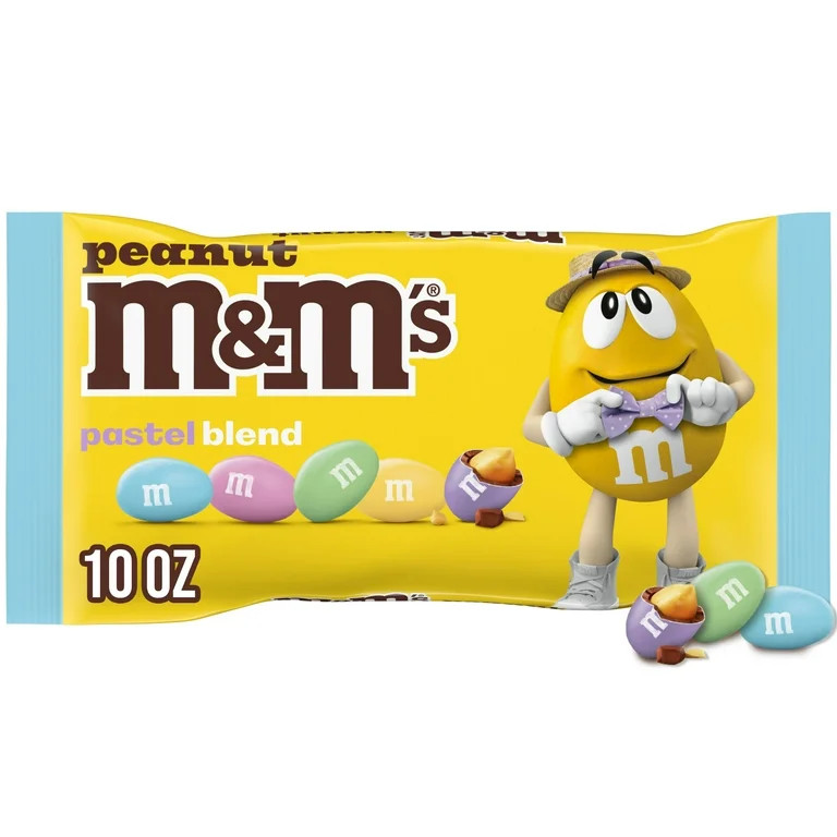 M&M's Peanut Eggs Milk Chocolate Pastel Easter Candy Assortment - 10 oz Bag | Walmart (US)