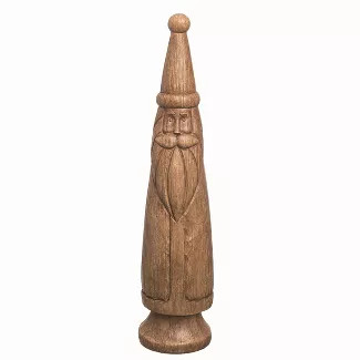 Transpac Resin Brown Christmas Look Slim Santa | Target