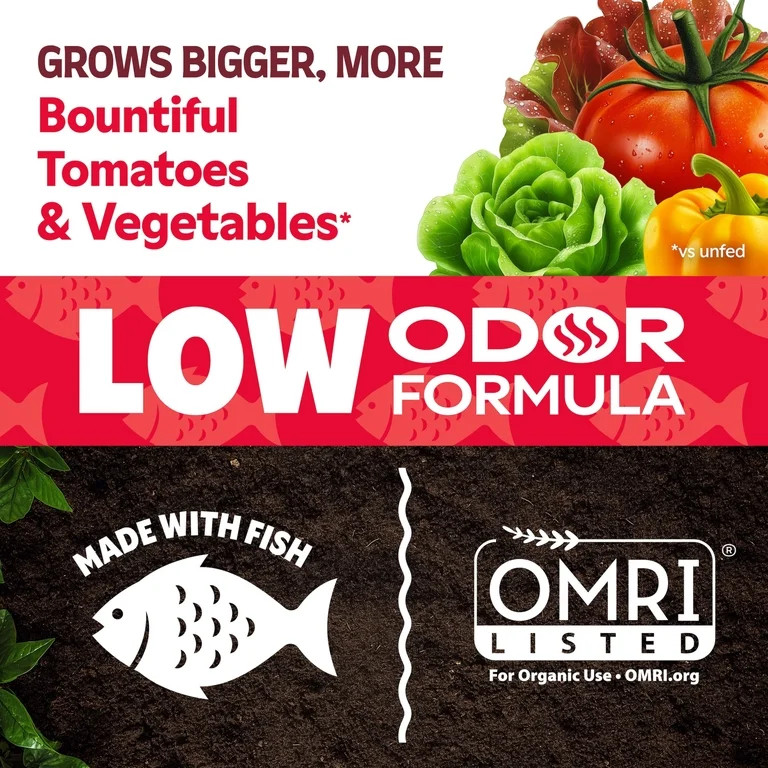 Alaska Fish Fertilizer Tomato & Vegetable 3-6-6 Plant Food 4lb | Walmart (US)