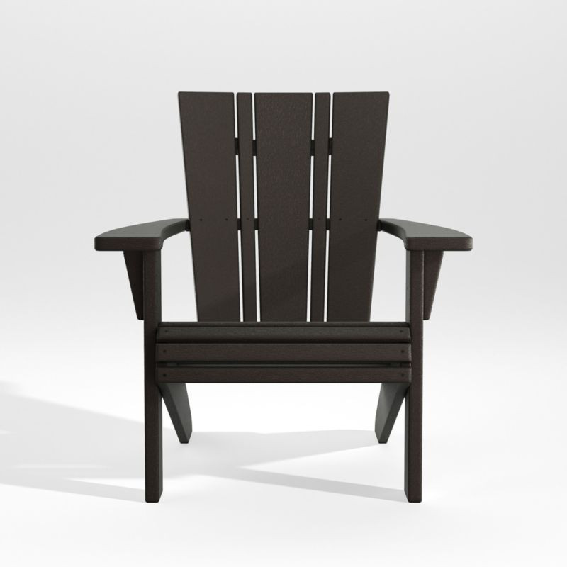Vista II Black Outdoor Patio Adirondack Chair by POLYWOOD + Reviews | Crate & Barrel | Crate & Barrel