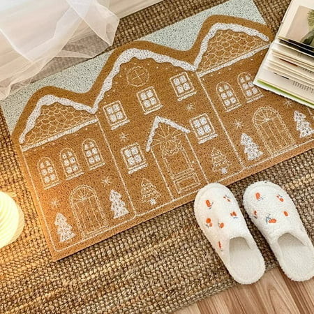 TOPRenddon Gingerbread House Door Mat 28x13 Inch, Gingerbread House Doormat, Gingerbread Doormat, Outdoor Christmas Welcome Mat Gingerbread Welcome Mat Gingerbread Outdoor Mat | Walmart (US)