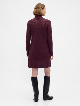 CashSoft Pointelle Turtleneck Sweater Dress | Gap (US)