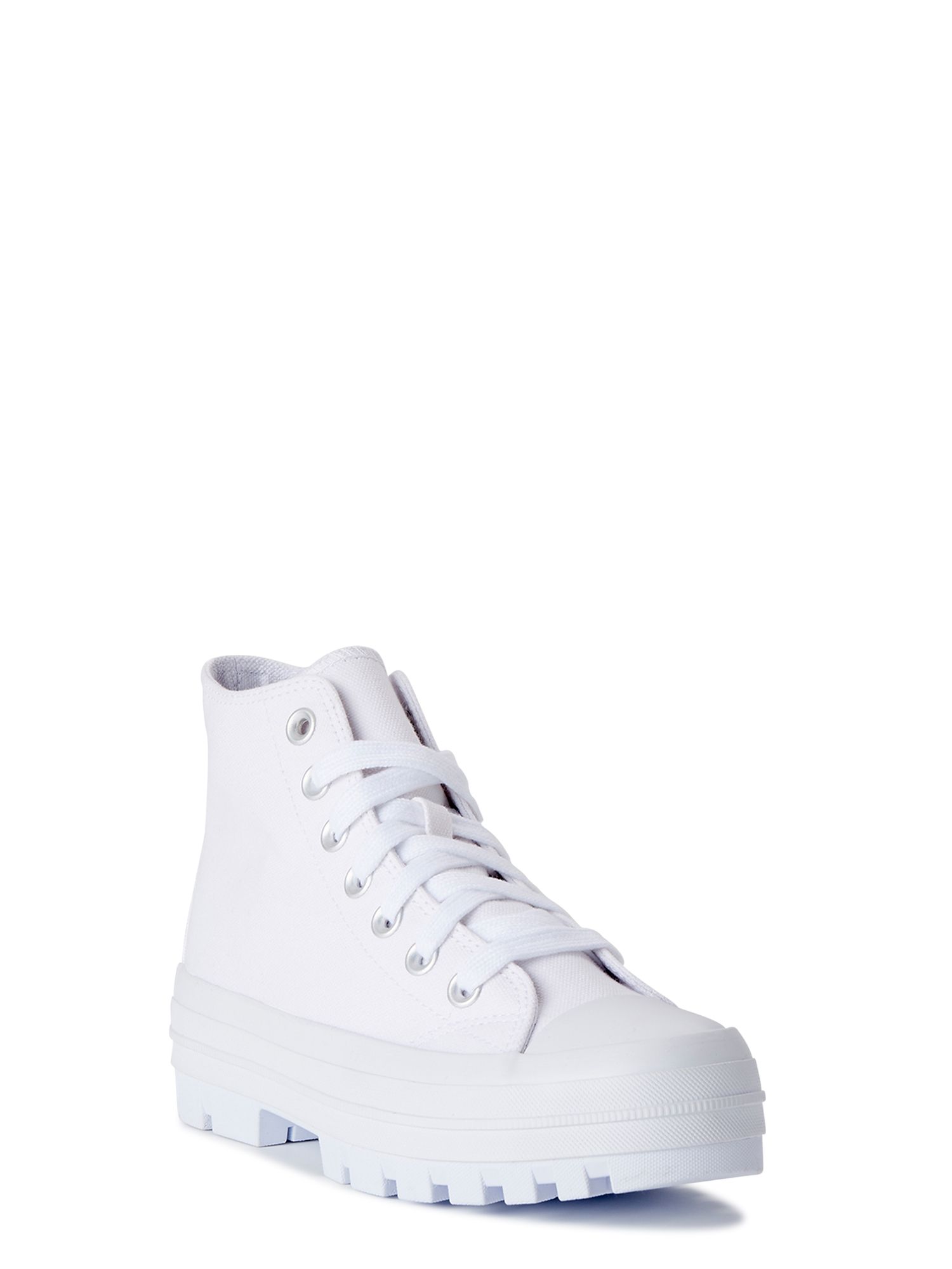 No Boundaries Women's High Top Lug Canvas Sneakers - Walmart.com | Walmart (US)