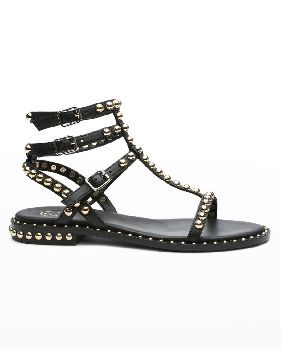 Ash Play Buckle-Trio Stud Gladiator Sandals | Neiman Marcus