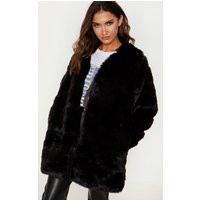 Black Faux Fur Coat | PrettyLittleThing US