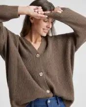 Mongolian Cashmere Oversized Boyfriend Cardigan Sweater | Quince