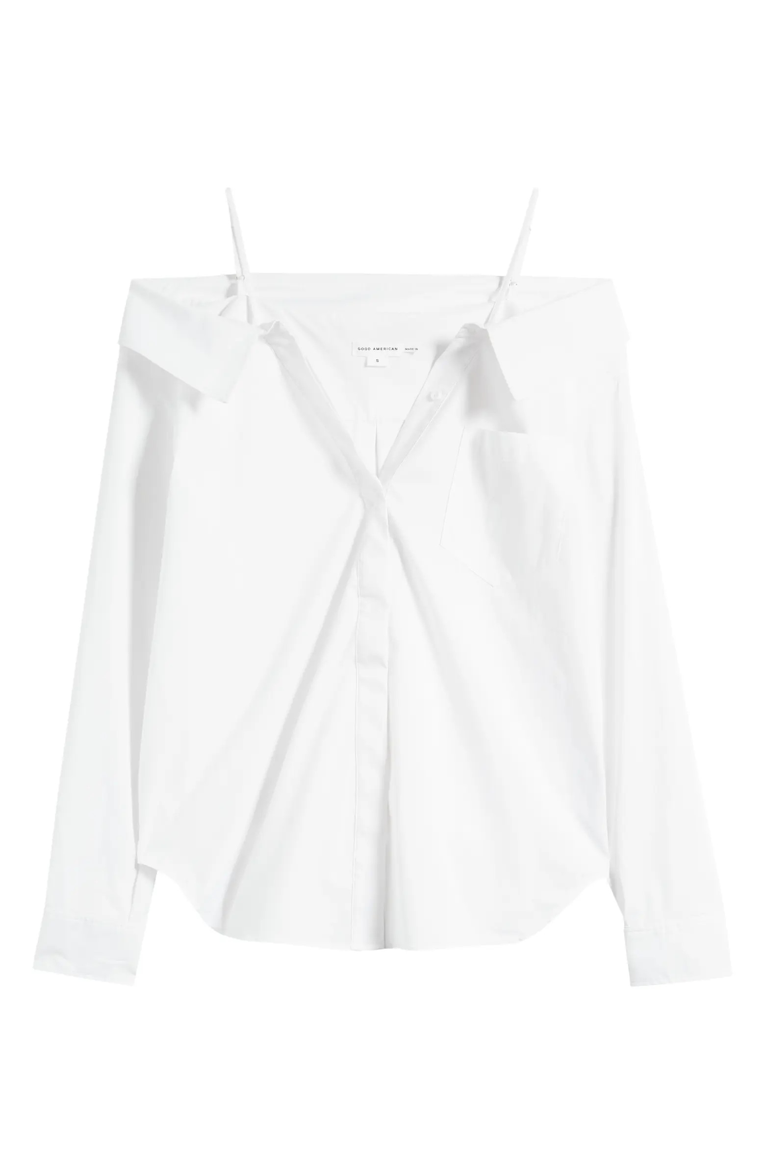 Off the Shoulder Poplin Shirt | Nordstrom