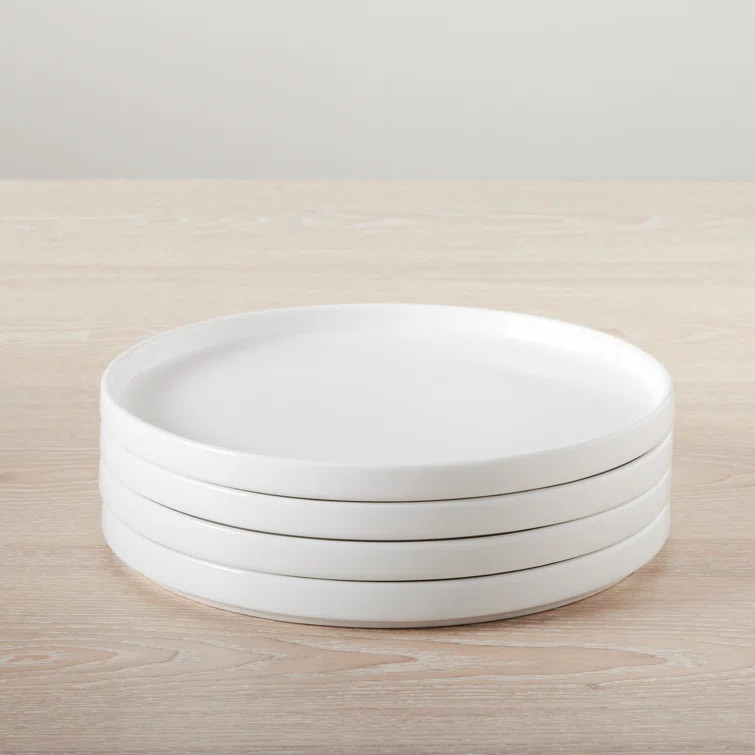 Izie Straight Lip Stoneware Salad Plate (Set of 4) | Wayfair North America