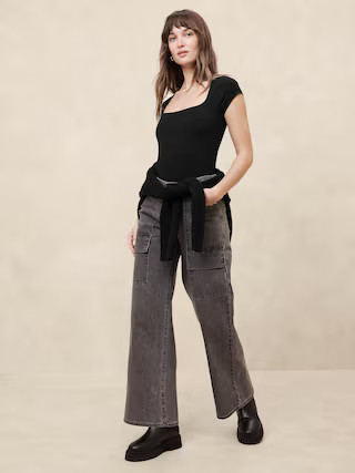 Soft Stretch Square-Neck T-Shirt | Banana Republic Factory | Banana Republic Factory